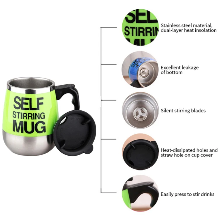 New Automatic Self Stirring Magnetic Mug Creative Stainless Steel Coffee Milk Sublimation Lazy Smart Mixer Thermal Cup