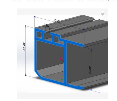 Factory best price door refrigerator upvc sliding hard plastic profile pvc frame profile