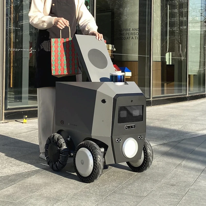 Stone-01 Coffee Pizza Beer Parcel Street Takeeay Delivery Service Robot Machine Smart Delivery Robot Food Rider