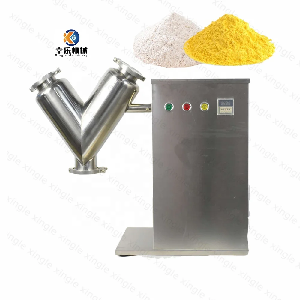 Vh-2  Lab mixer dry powder blender machine mixer multifunctional blender V type spice mixing machine food powder mixer machine