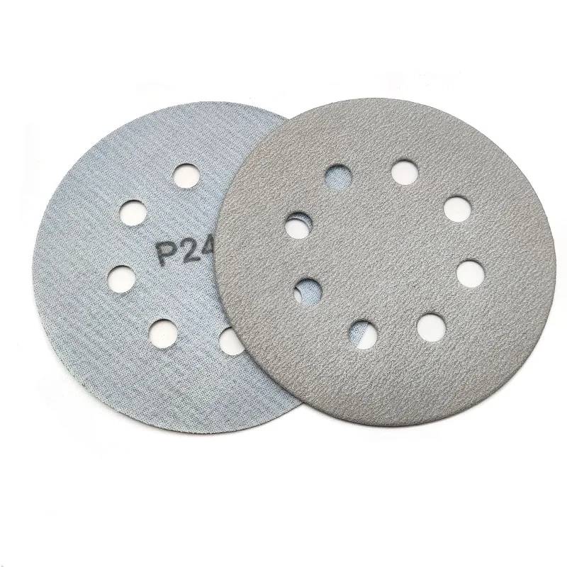High-quality 5 Inch 8 Holes Silicon carbide alumina sand paper for sanding disc paper