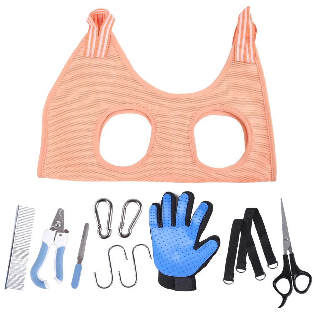 Pet Supplies Kit 12 Pieces Small Large Cat Dog Grooming Hammock