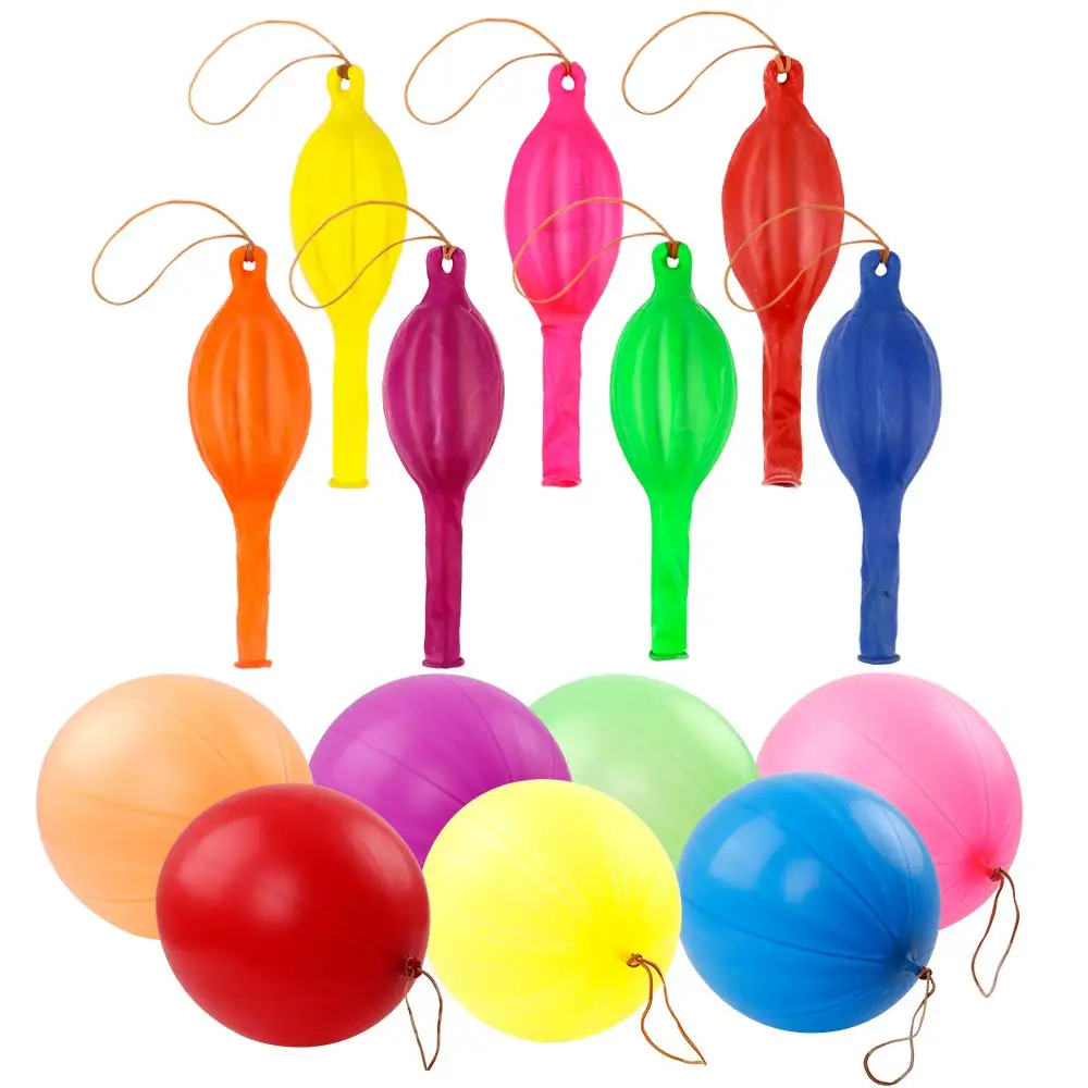 
china big inflatable 18 inch latex punch ball balloon with good rubber band for Children Toys 