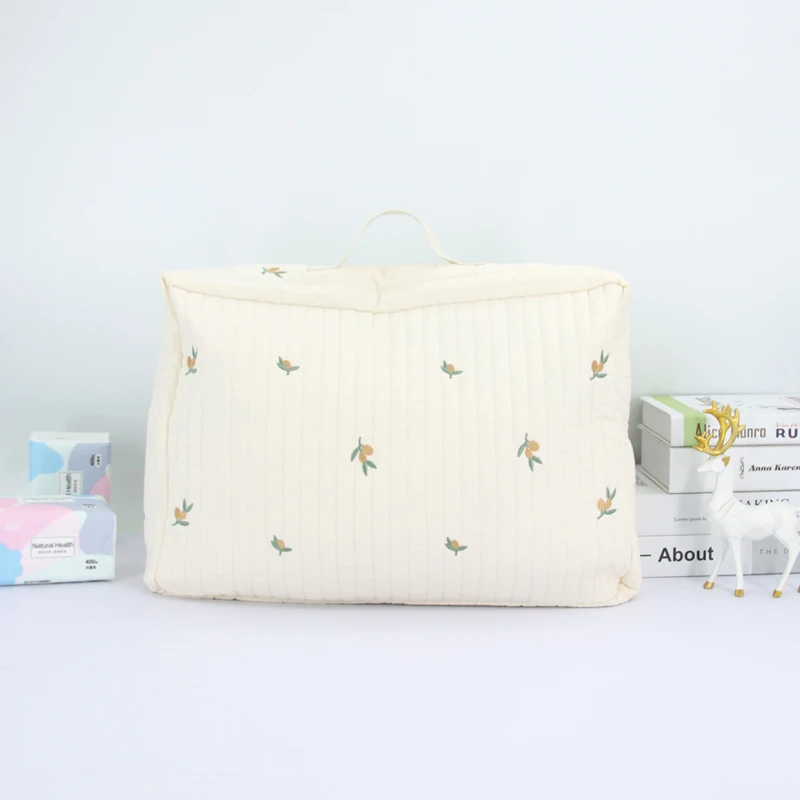 Embroidered Mummy Multi-function Bear Diaper Storage Quilt Mummy Baby Nappy Bag Sets