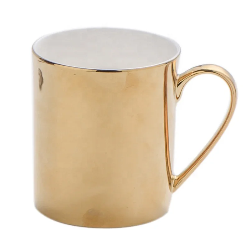 
High quality fashion gold white new bone china coffee mugs dessert plates and cups 