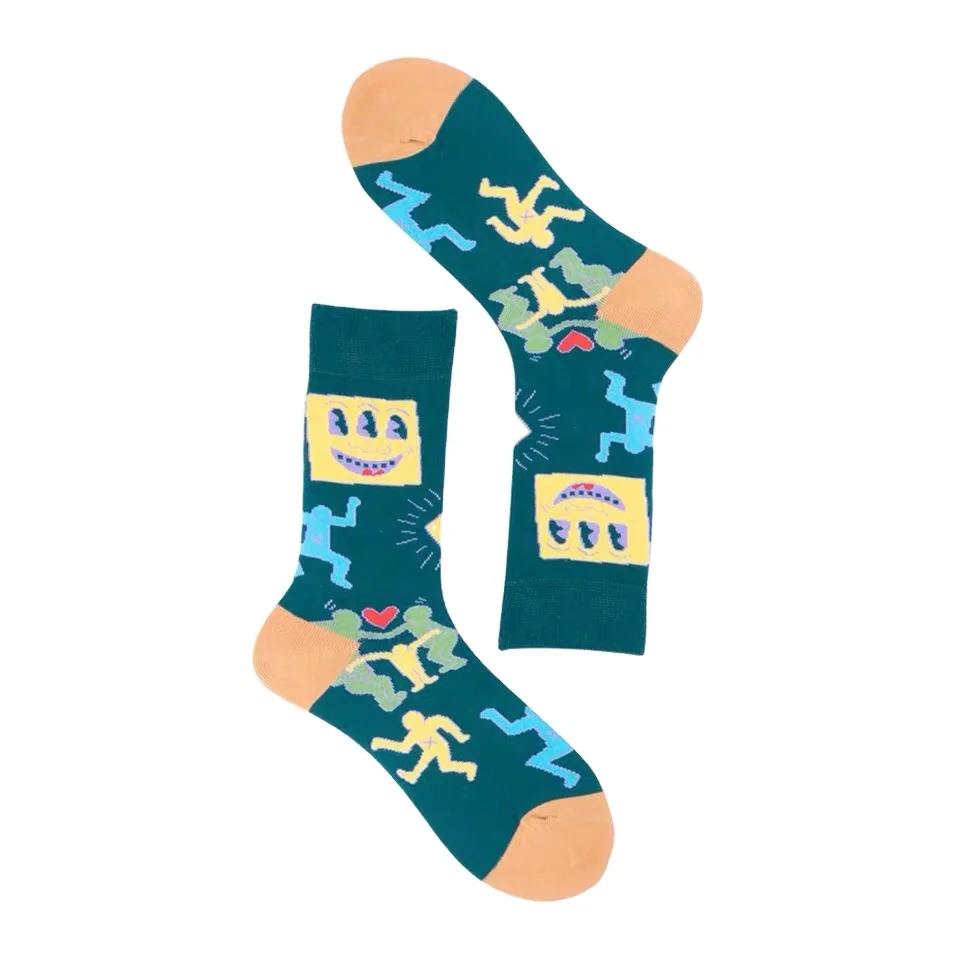 HEPOLILO Fashion designer happy hip hop socks unisex