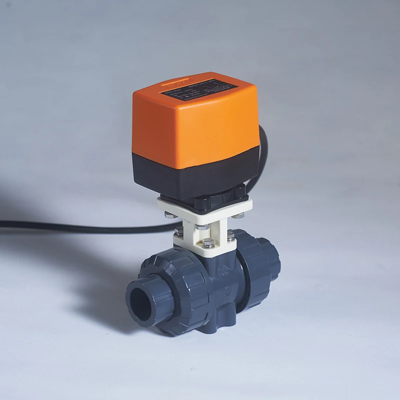 Winvall DC Electric Actuator  2 way 1/2' 3/4inch 1 in PVC Motorized Ball Valve Electric Plastic Control 2 Way Ball Valve