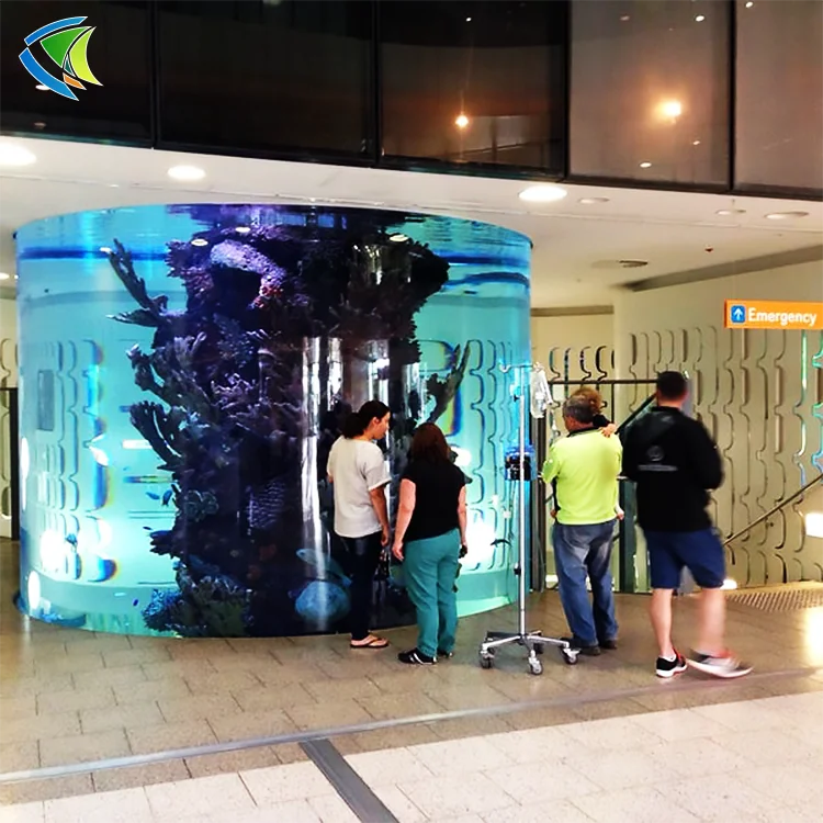 Leyu 2023 China  Bestselling Round Transparent Tank Acrylic Glass Jellyfish Tank Toy Fish Tanks