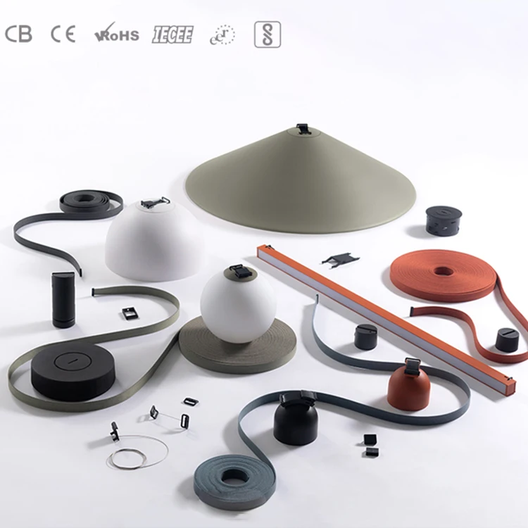 Nordic Belt Rail Versatile Combine Lighting System Track Light Dining Room Restaurant Adjustable Led Linear Pendant Light