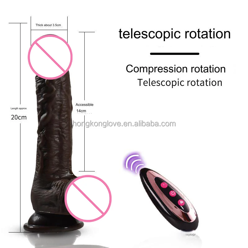 LOVE 4-in-1 Automatic Telescopic Vibrating Rod Hand-free G-spot Dildos Female Dildo Vibrator Sex Machine for Woman