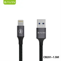CB201 BAVIN best sellers product 1.5M  Charging Cable support 18W Braided wire USB DATA Cable