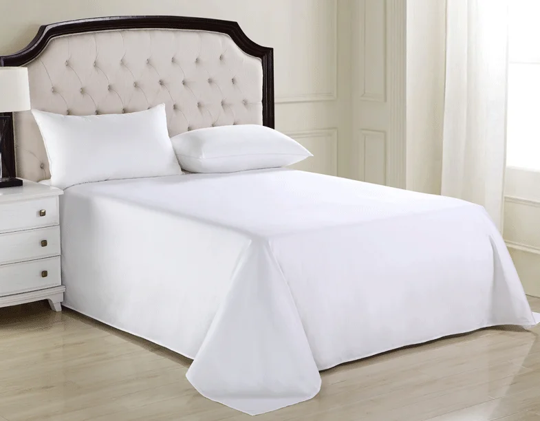 Hot Sell Tailored Hotel Hospital White Cotton Bed Fitted Sheet White Bed Sheets For Hotels And Hospitals