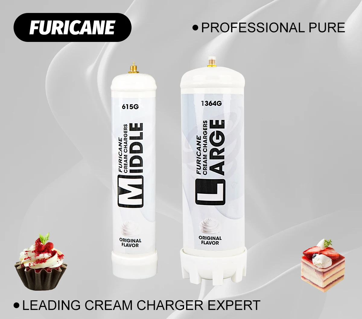 615 G Hot Selling Factory 1L Cylinder whip Cream Charger Wholesale 580g Gas Canister Whipped Cream Chargers