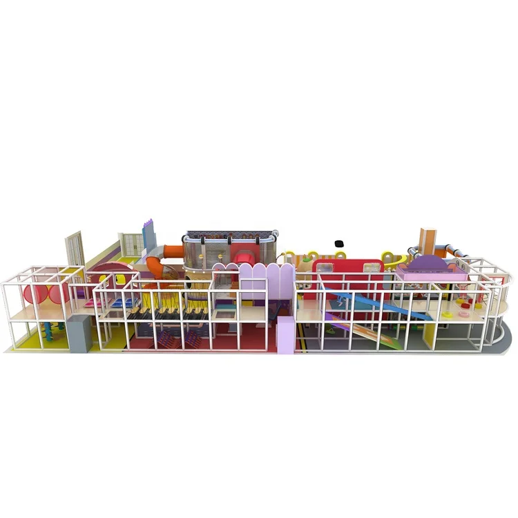 
Customized fresh theme commercial residential kids games indoor playground equipment with ball pool pvc slide 