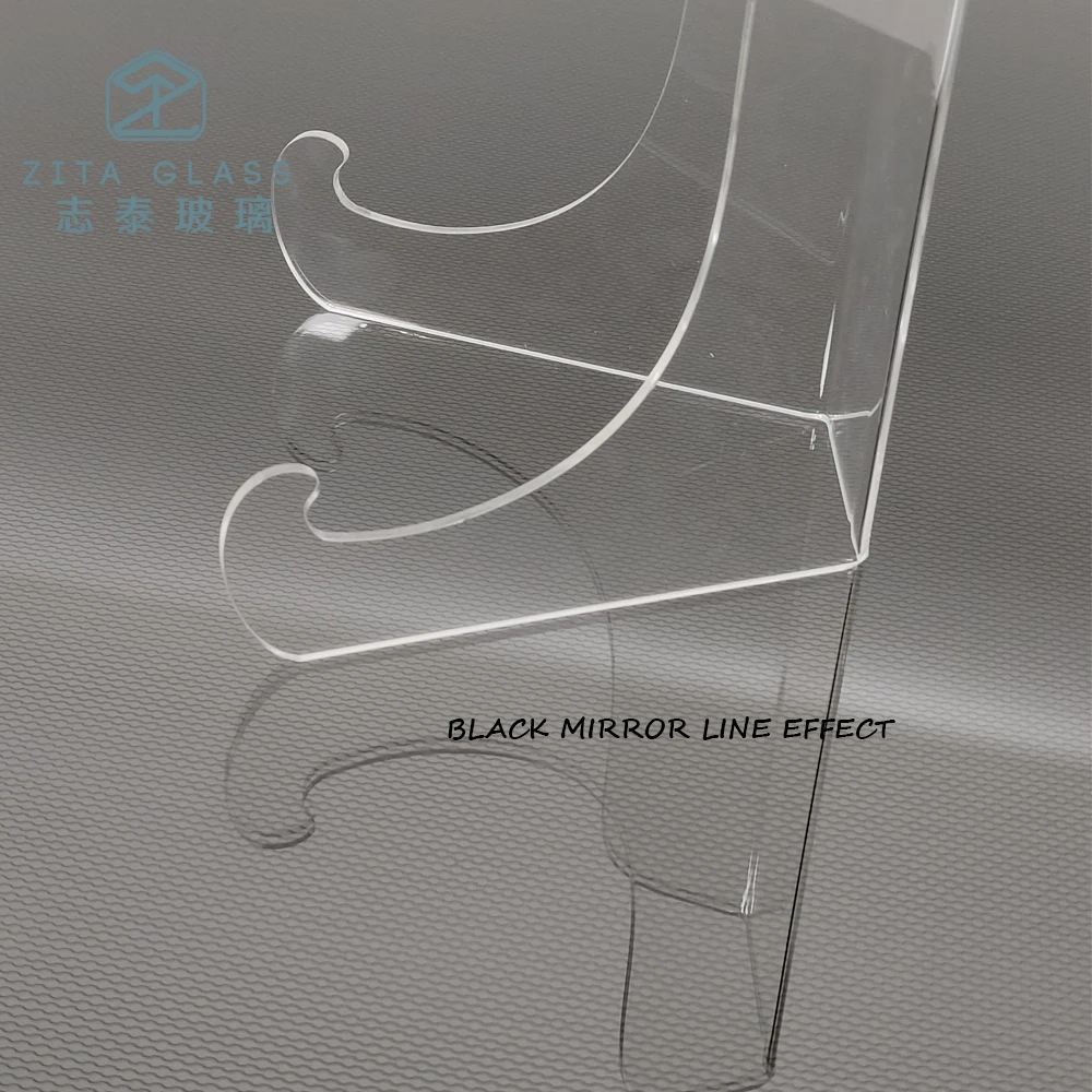 Factory Price Customized Black Mirror Printing Switch Panel Electronic Glass Touch Panel for Water Dispenser