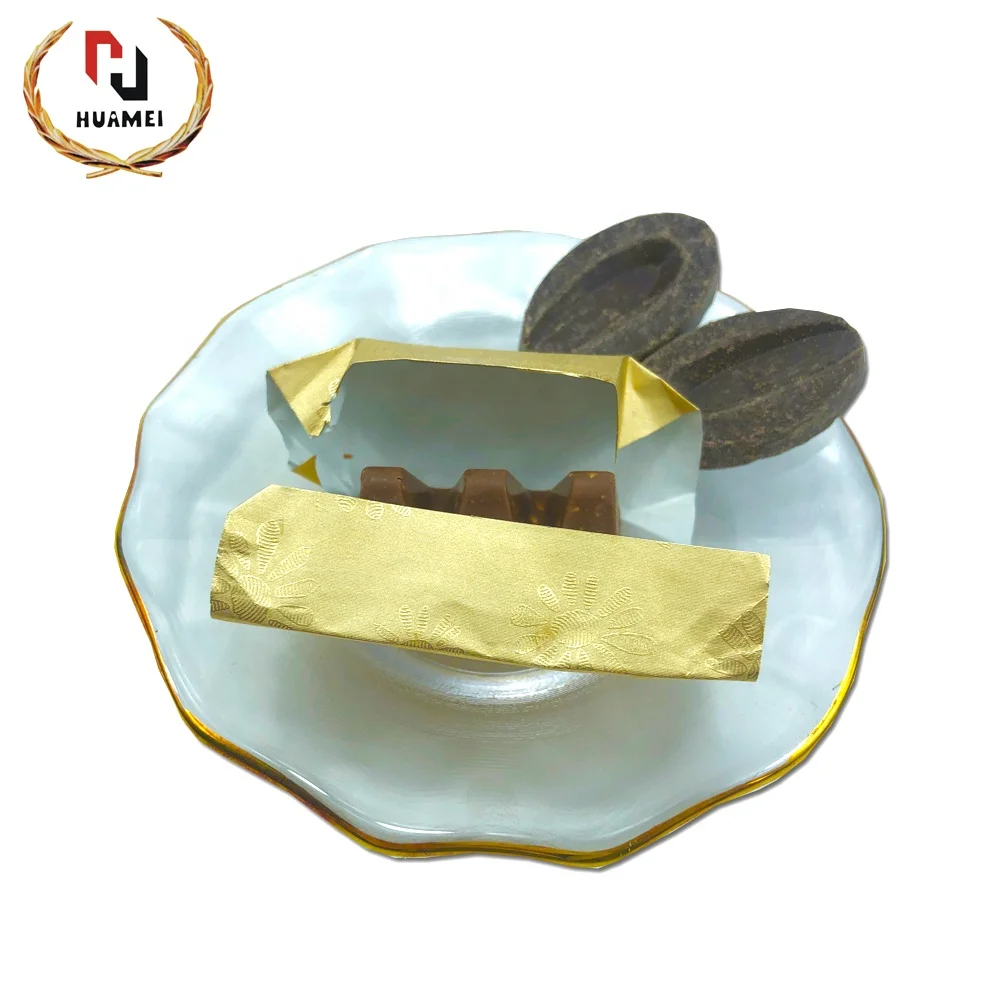 
Golden Flower embossed aluminum foil composite paper chocolate candy aluminum foil 65g manual / automatic wrapping paper 