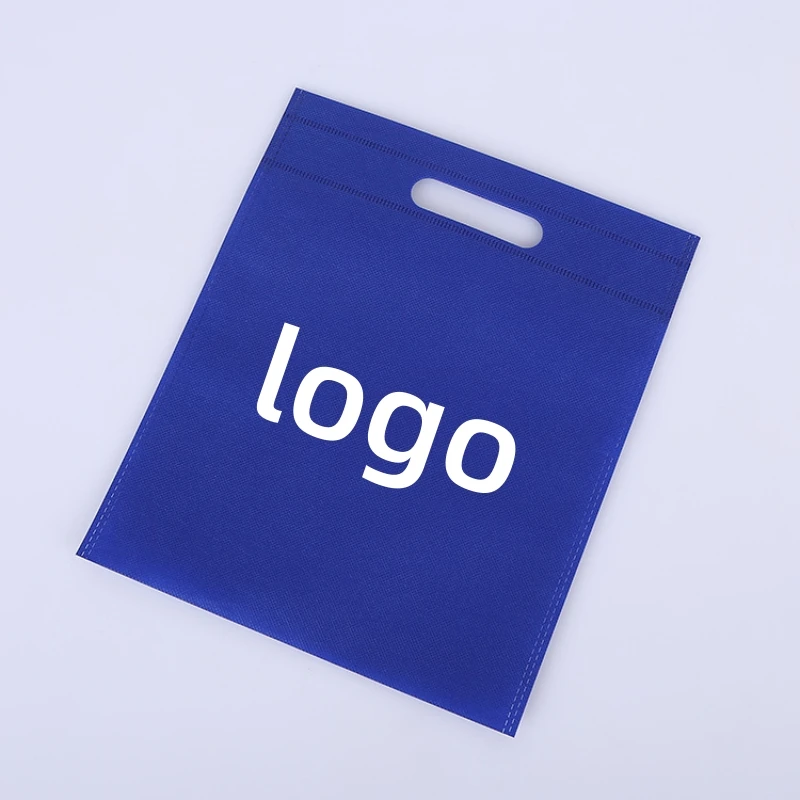 Wholesale Custom Logo Printing Nonwoven D Cut Bags Flat Pocket Clothes Packaging Bag For Advertisement