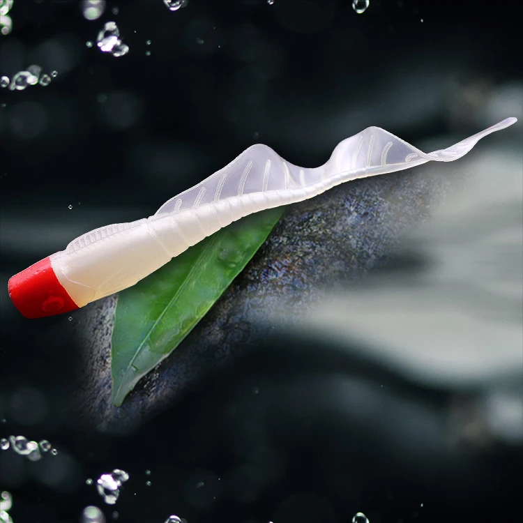 Curved Tail 115mm 13.5g Worm Lure Big Soft Lure Colorful Glitter Paper Shinning Soft Plastic Trolling  Fishing Lure