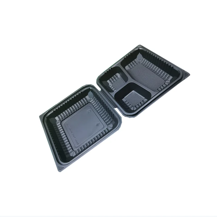3 Compartment clam shell Food Container PP Plastic 3 Clam shell Compartment Lunch Boxes