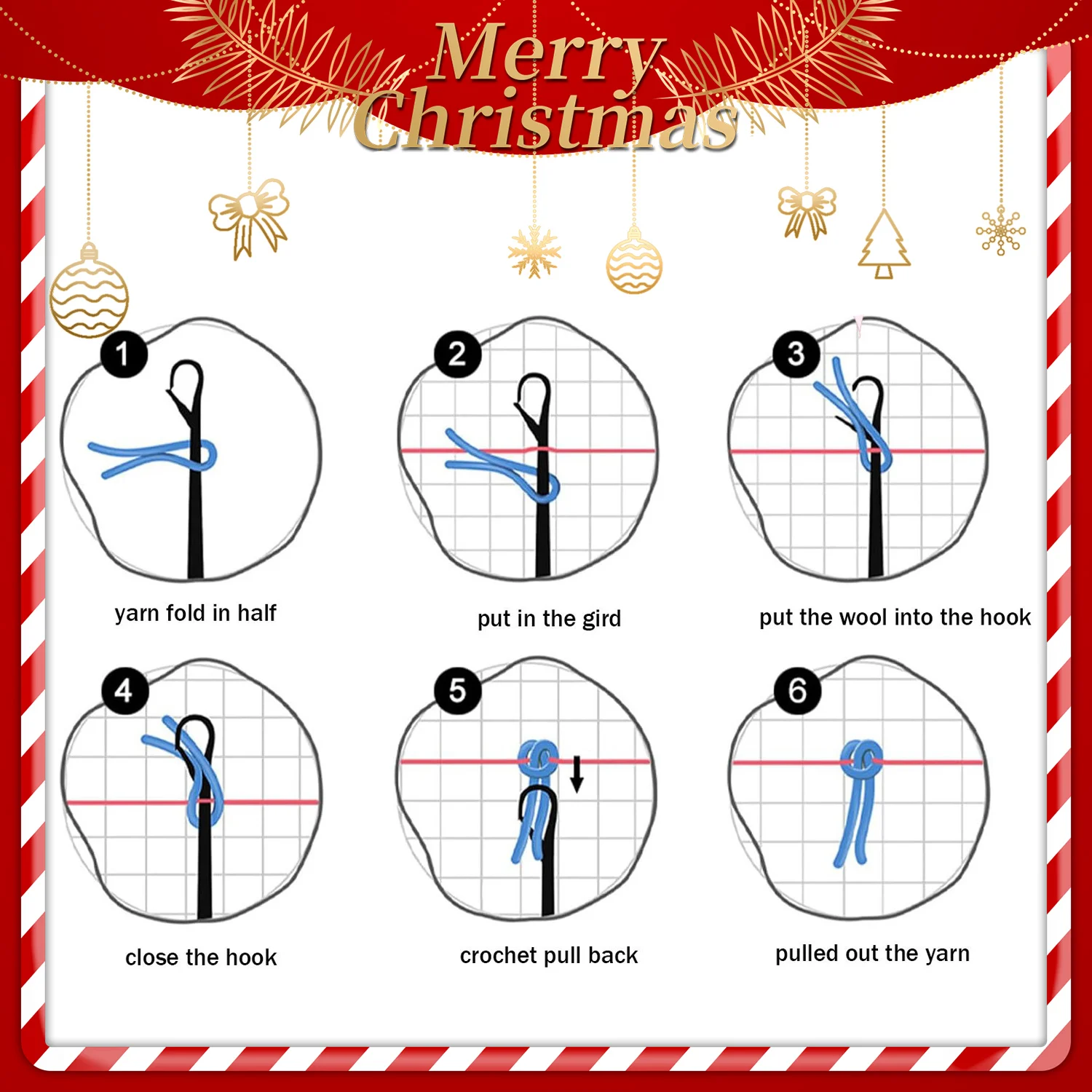 Latch Hook Kit for Wall Hangings Latch Hook Tool Perfect DIY Craft for Kids Craft Kit with Easy Crafts Needlework Arts