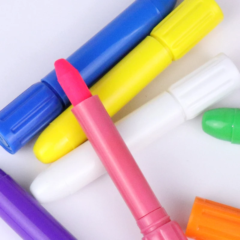 GP Private logo water cased Safe on skin washable uv neon Face Paint Crayon Painting Pen glow in dark Stick set For kids DIY
