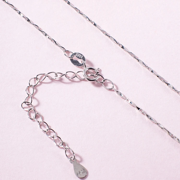 Beautiful price Multiple varieties 925 Sterling Silver simple Initial 18K Gold Melon Seed Ingot  Extension chain Necklace for wo