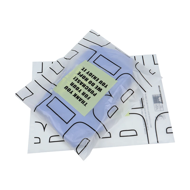 100% Compostable Sustainable Cornstarch Custom Logo Biodegradable Clear Self Adhesive Garment Cloth Apparel Bags for Packaging