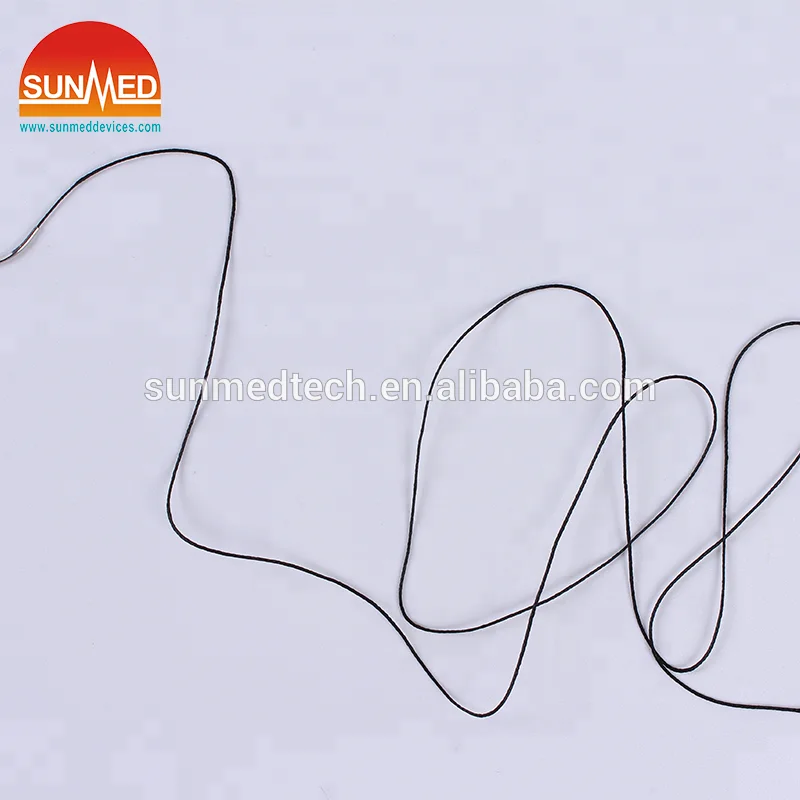 
surgical silk sutures sterile braided undyed or dyed black non absorbable suture foil packs USP6-USP8/0 