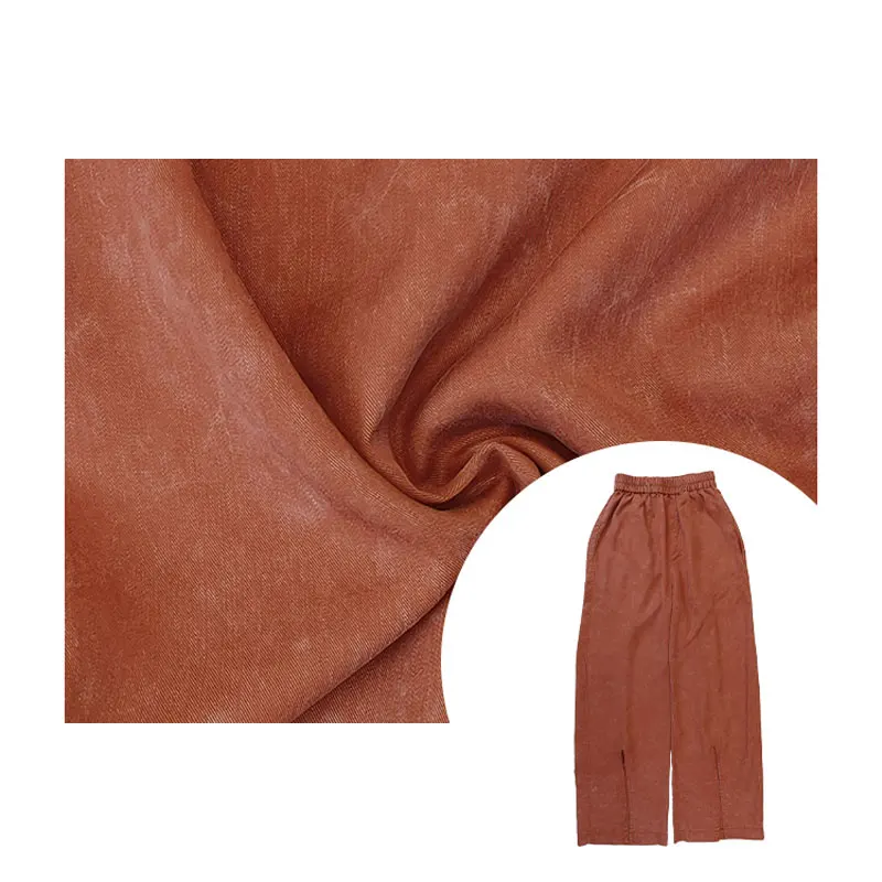 MIZUDA Denim Woven Twill Fabric 100 Lyocell Fabric Custom Design for Jeans Free Sample Garment Fabric