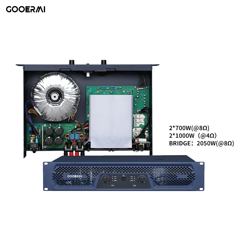 MIA-T3/T5T7/T10 2*1000 Вт 2CH усилитель мощности класса H двухступенчатый источник питания 550 двухканальный 1000