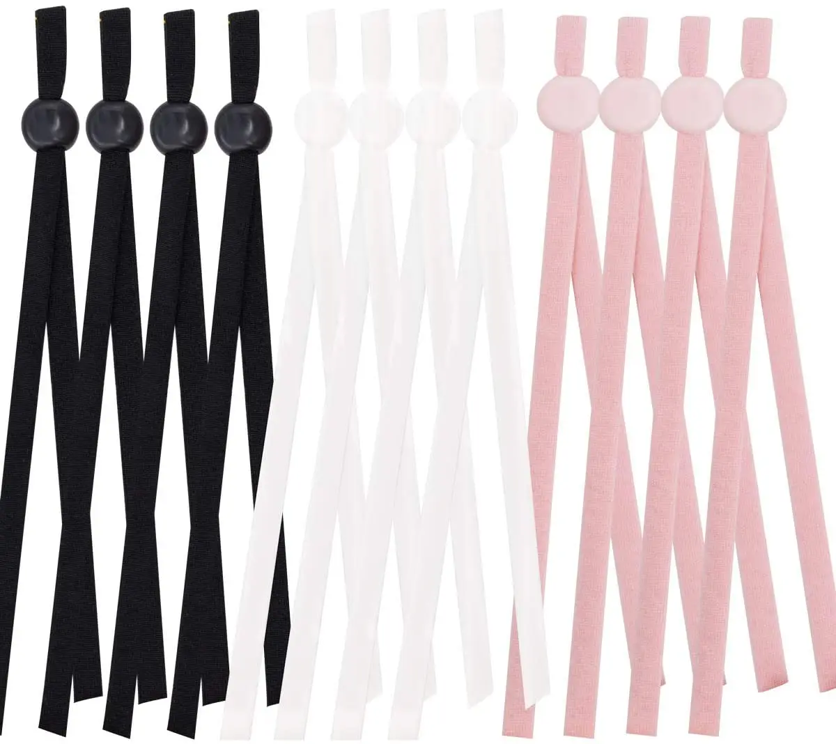 Elastic Cord Bands Stretchy Ear Band Straps Flat Elastic Loop With Adjustable Buckle 5mm