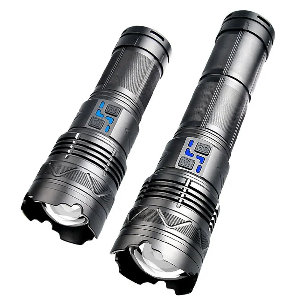 2024 New Outdoor Display High Power 150W Super Bright Spotlight Long Range Zoomable Emergency Led Flashlight