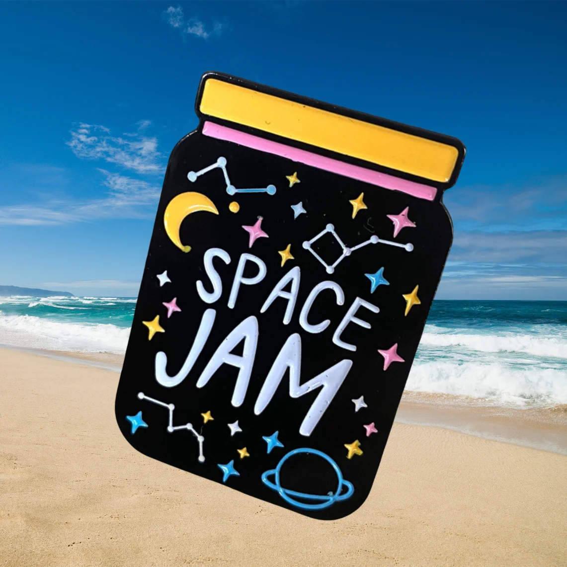 Space Jam Enamel Pin Custom metal Pin Badges Dye Black Soft Lapel Pins