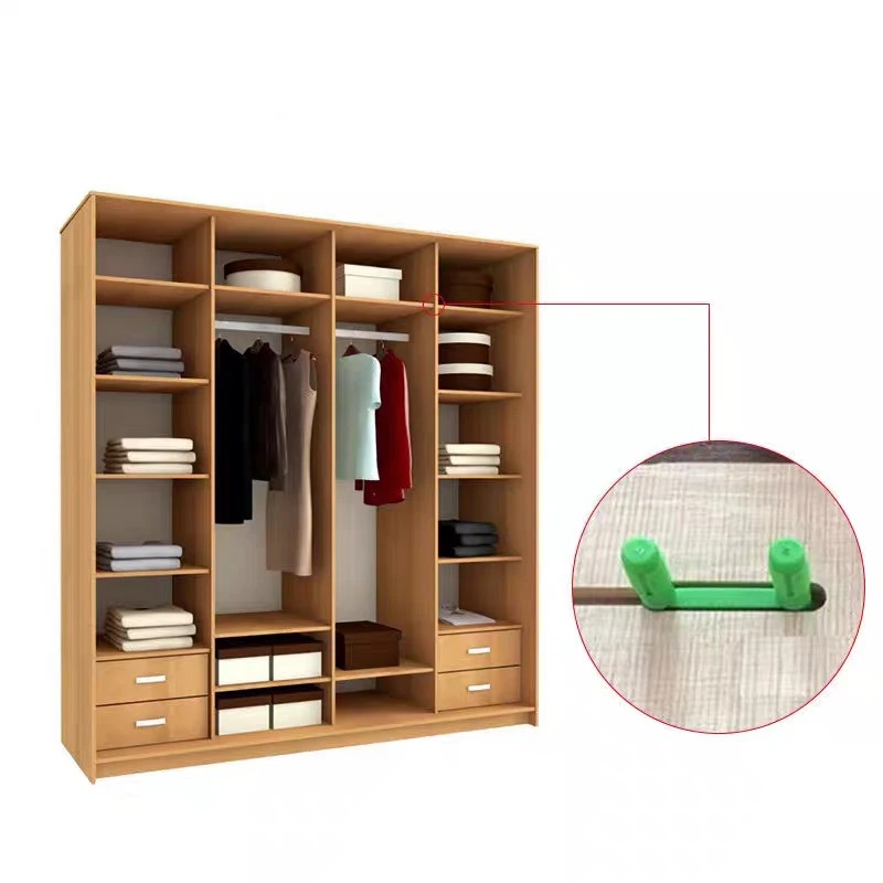 Cabinet Wood Fastener 2 in 1 Plastic Furniture Invisible Connectors Fitting Connecting