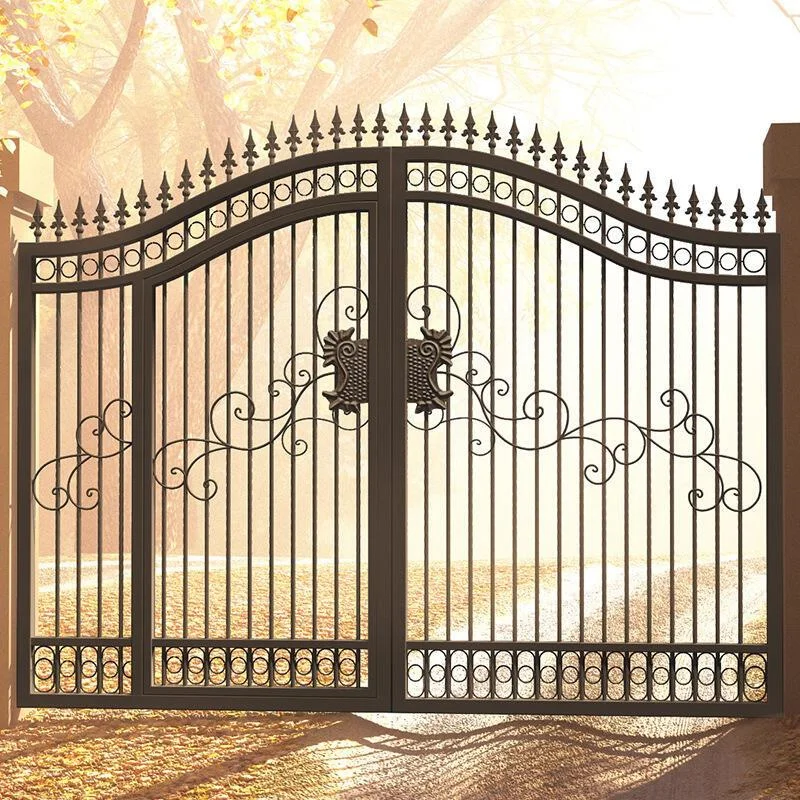 Australian arch steel doors wrought iron villa gate designs