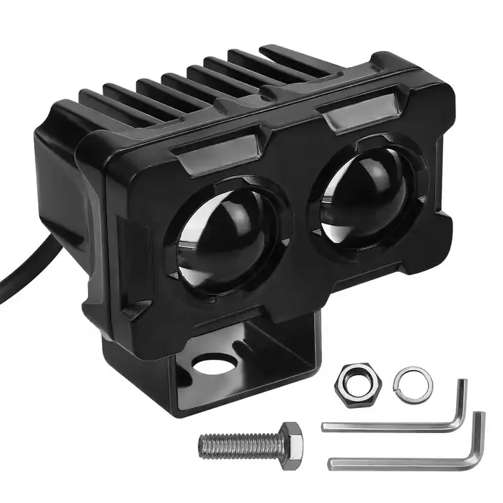 Wholesale Motorcycle Lighting System Led work Fog Lamp Spot Beam 30W Dual Color Motorcycle headlight Fog Light Moto Accessories