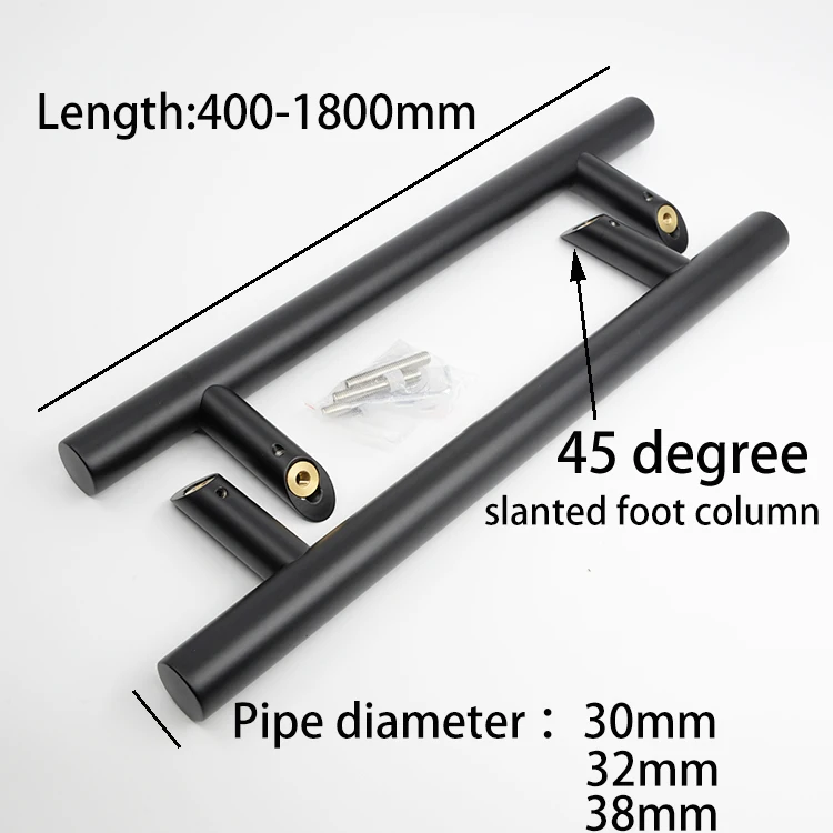 Алюминиевая дверная ручка, 45 градусов