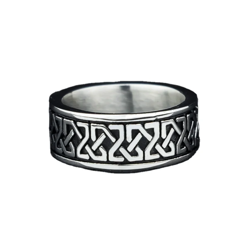 8MM Stainless Steel Ring Band Vintage Jewelry Tungsten Carbide Ring Wedding Band for Men