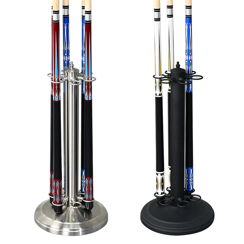 6-Hole Pool Cue Rack, Metal Material Billiard Cue Holder pool cue racks