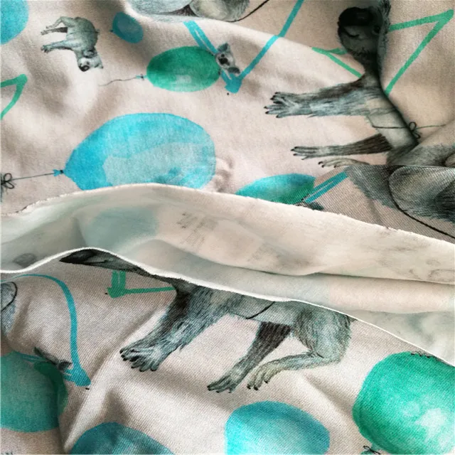 220gsm Cotton Custom Printed Fabric Digital Print Cotton Spandex Fabric