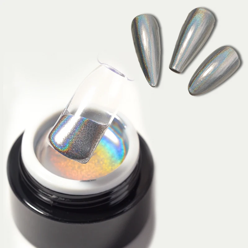 Laser Metallic Gel Latest Nail Gel Polish Beauty Metallic Silver Nail Art Gel Mirror Chrome 3d Universal Holographic