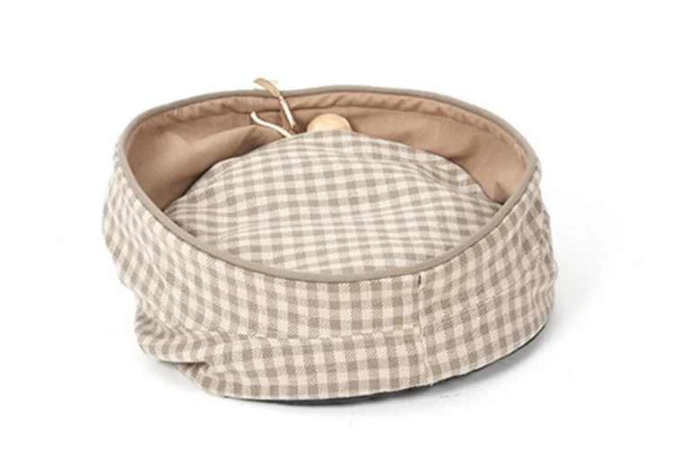 Pet Bed for Cats with Removable Cushion Fabric Portable Cave Nest for Small Pets