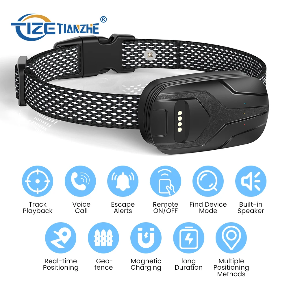 Factory Directly Monitoring Fence  Dog GPS Tracking Device 4G LTE Mini Pets GPS Tracker Smart Pet Collar