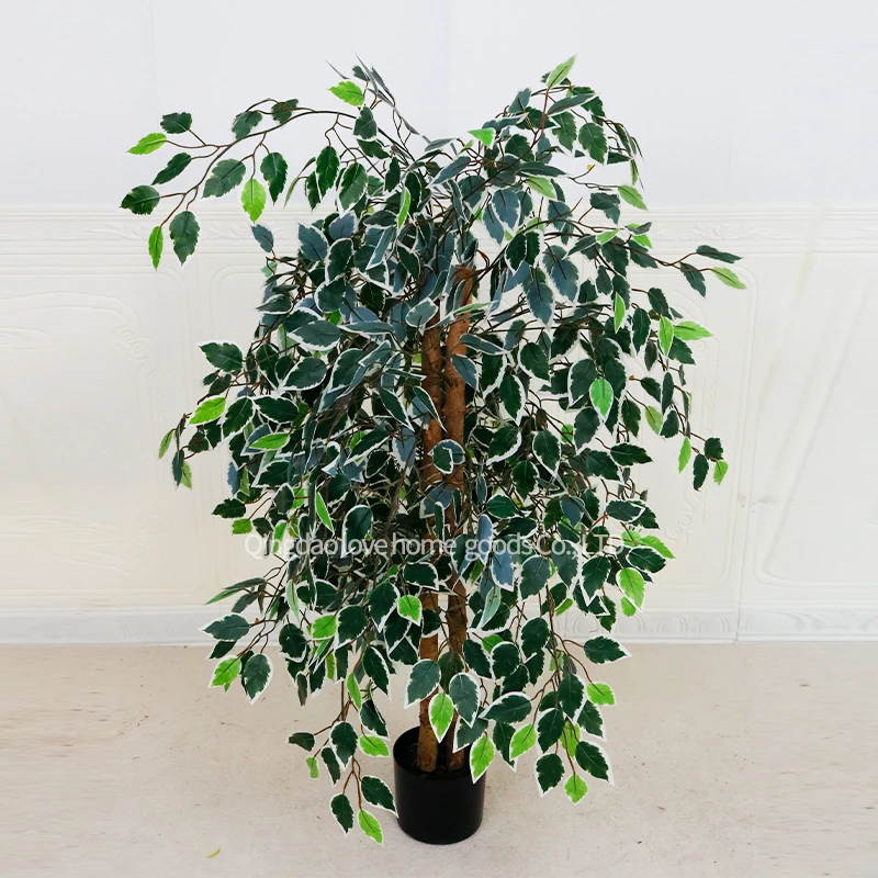 Wholesale Cheap 3ft 6ft Artificial Banyan Tree and Rubber Plant Plastic Material for Christmas and Halloween Wedding Decoration