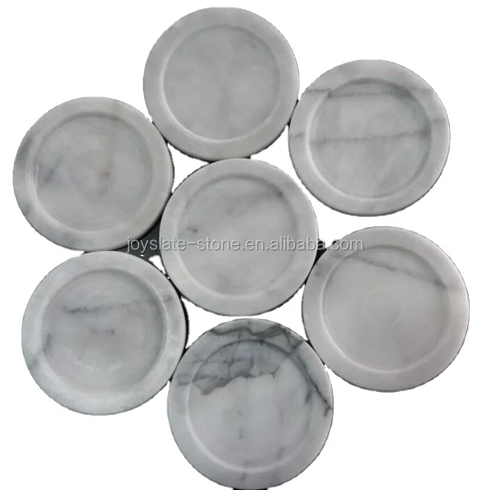 Marble base custom cup mats marble tray for wine glass marble candle holder copper candle holder