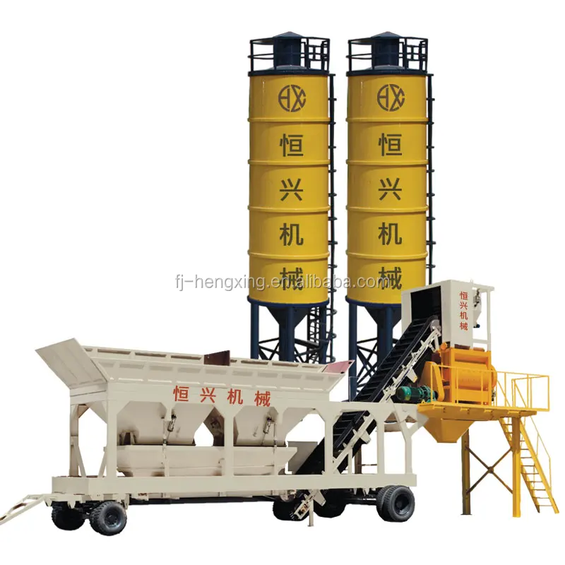 YHZS25 Mobile Concrete Mixing batching Plant on sale