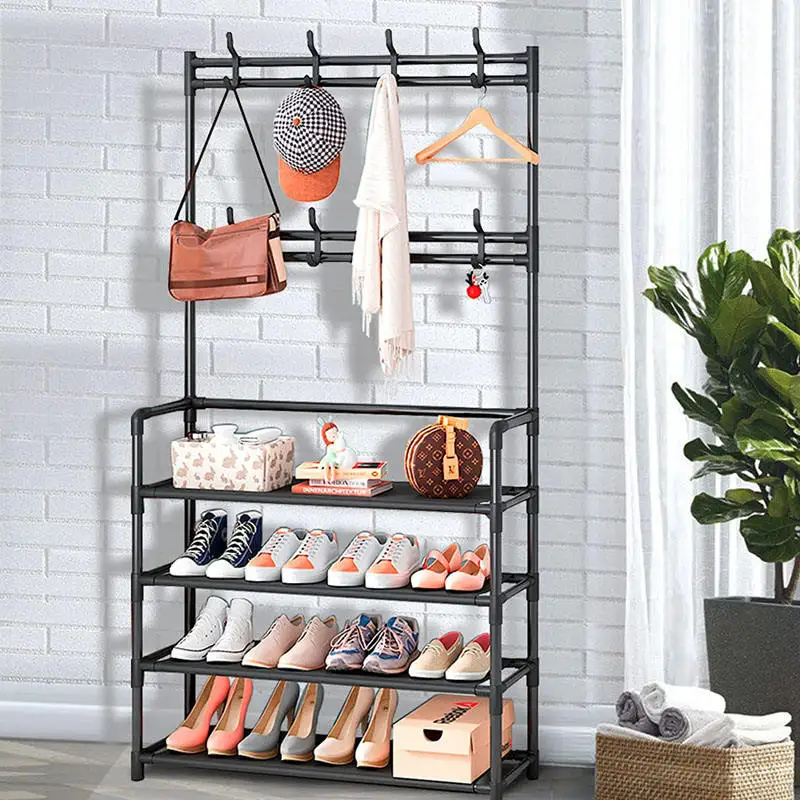 4,5,layers Multifunctional household clothes hanger, shoe storage cabinet, coat rack, multi-layer set Device rack