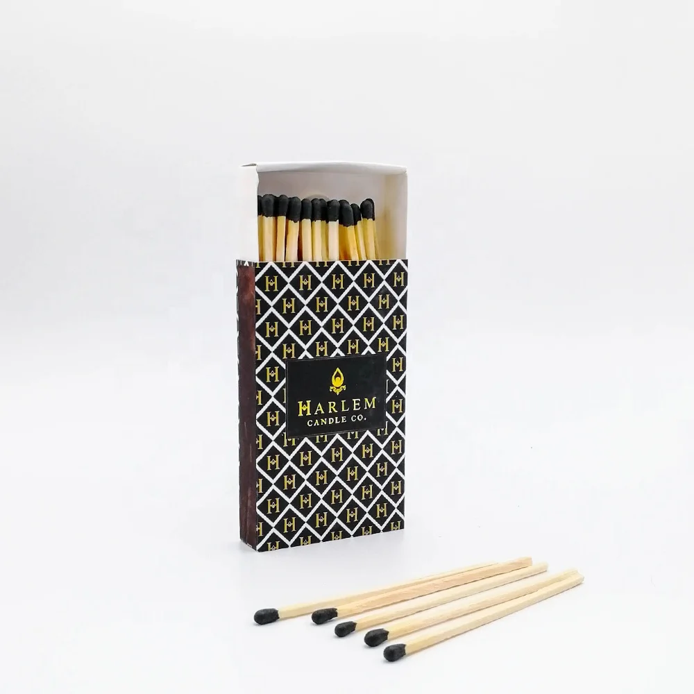 4 Inch Candle Matches Matches Box Custom Printed Safety Wooden Matchsticks 100mm Colored Match Stick bunch