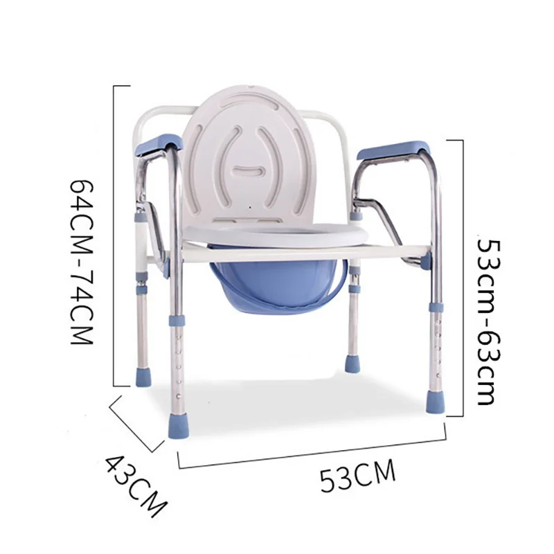 Good quality medical care adjustable bathroom safety equipment folding portable plastic commode chair for elderly disabled
