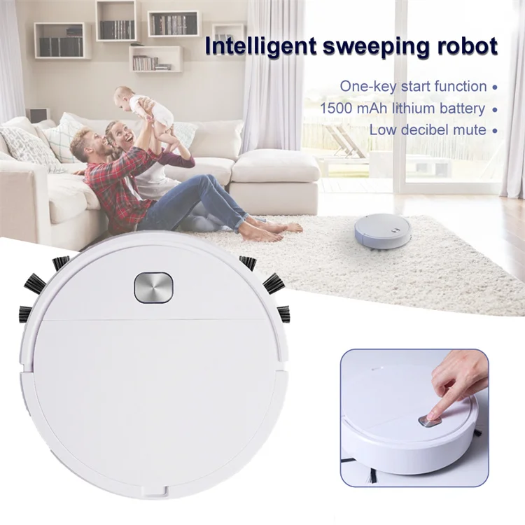 Rechargeable 3 IN 1 Mopping Vacuuming Dust Catcher Robot Vacuum Cleaner Floor Sweeping Robot Vacuum Cleaner